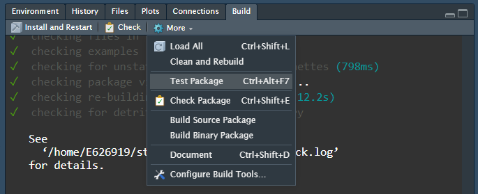 Devtools: look at the Build panel